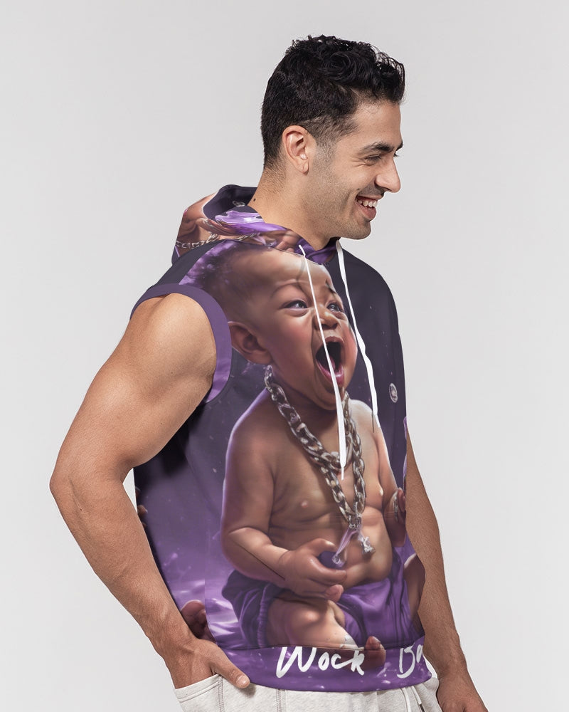 WOCK BABY Men's All-Over Print Heavyweight Sleeveless Hoodie