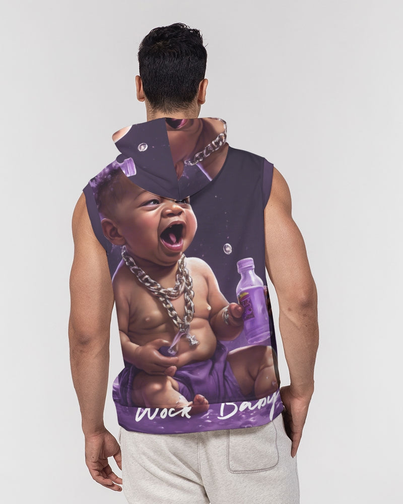 WOCK BABY Men's All-Over Print Heavyweight Sleeveless Hoodie