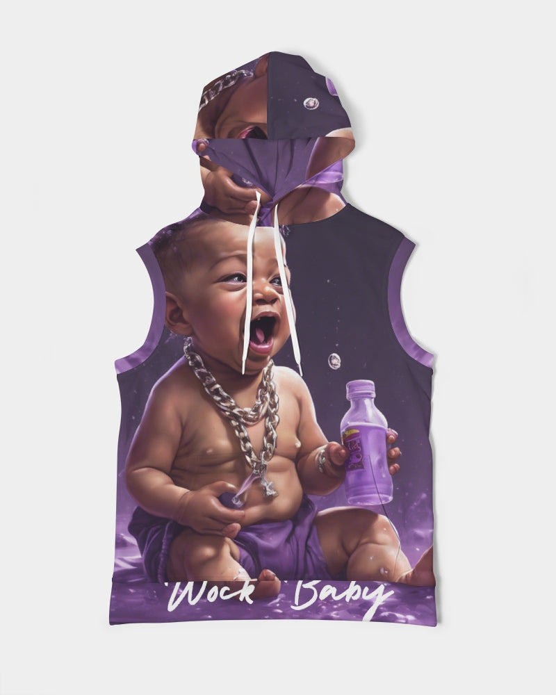 WOCK BABY Men's All-Over Print Heavyweight Sleeveless Hoodie